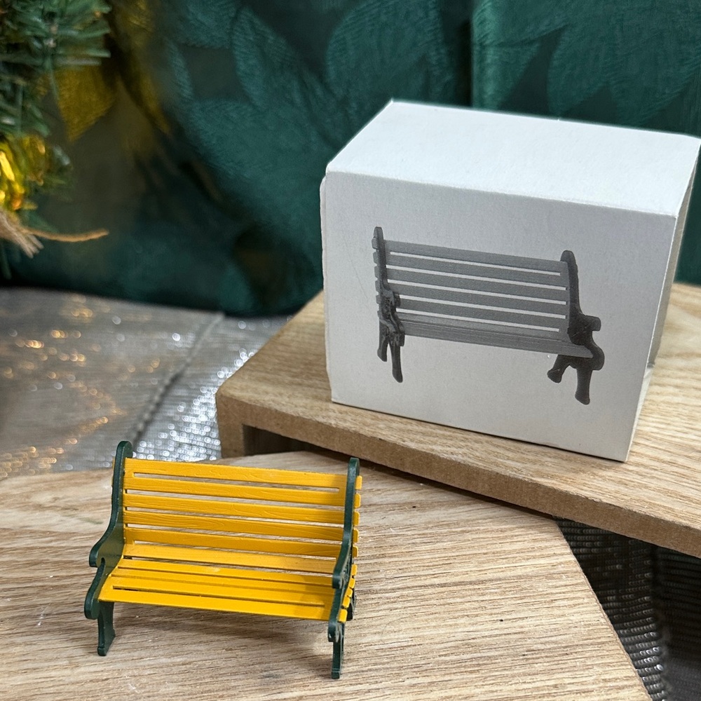 Department 56 Village Wrought Iron Park Bench Handpainted Metal